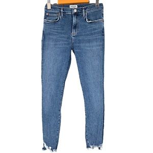 AGOLDE Sophie High Rise Skinny Crop in Discretion